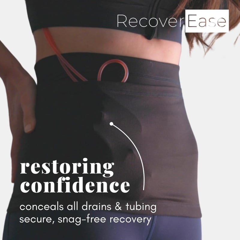 RecoverEase - Mastectomy Drain Pouch for Breast Cancer Treatment & Recovery Supplies - Essential Post Surgery Must Haves & Recovery Gift - Comfortable Drain Holder Belt (Small) - Image 2